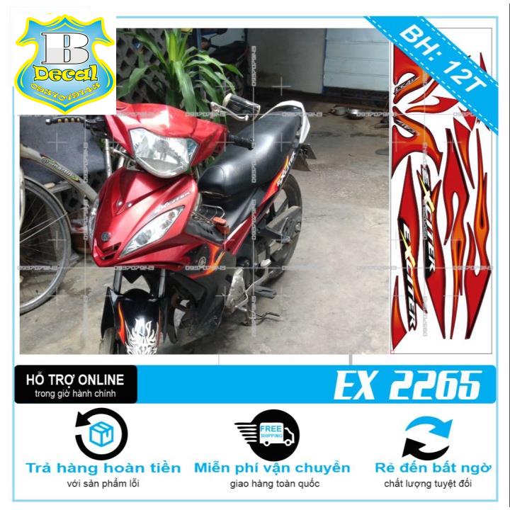 ( Quí khách vui lòng mang ra tiệm cho thợ dán ) Tem EX 2007 LỬA ZIN [Bi Decal]