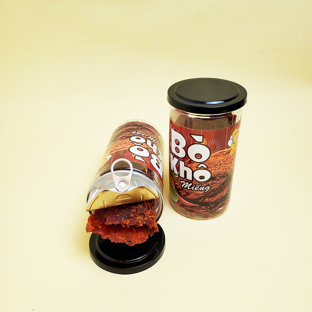 Bò Khô Miếng [100% thịt bò] hũ 170g đồ ăn vặt ngon