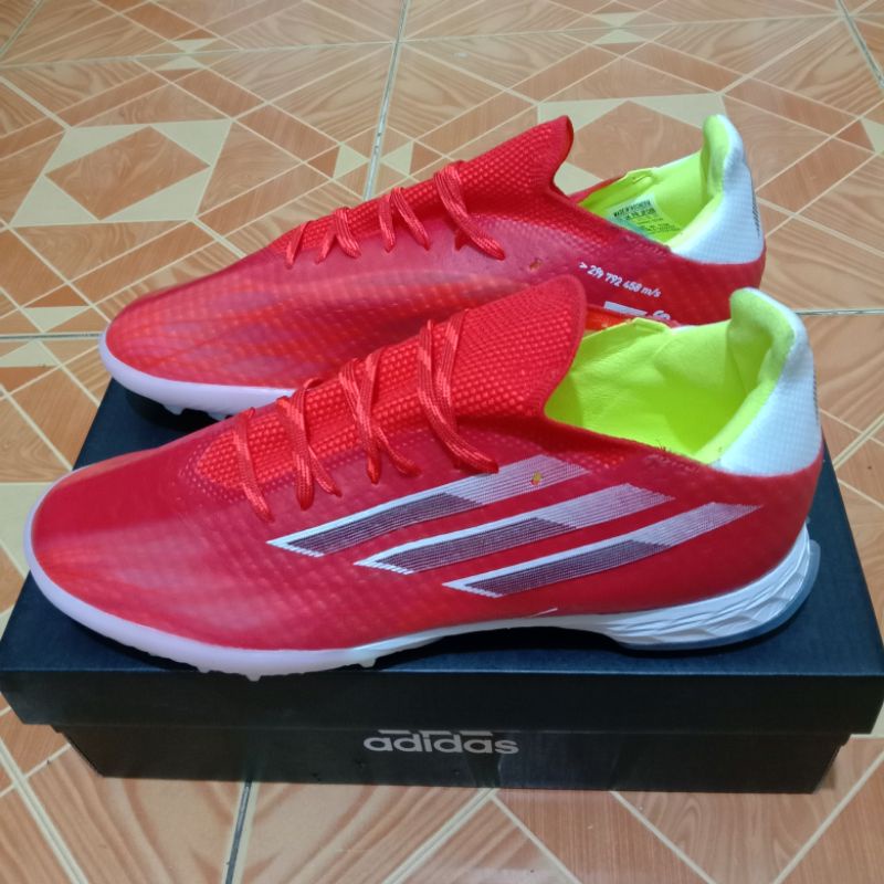 Giày đá bóng X Speedflow.1 tf đỏ vạch trắng