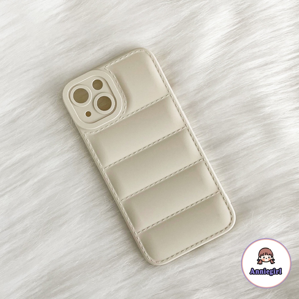 Ốp Điện Thoại TPU Mềm Siêu Mỏng Chống Sốc 3D Màu Be Thời Trang Cho IPhone 13 12 11 Pro Max X XR 8 7 Plus