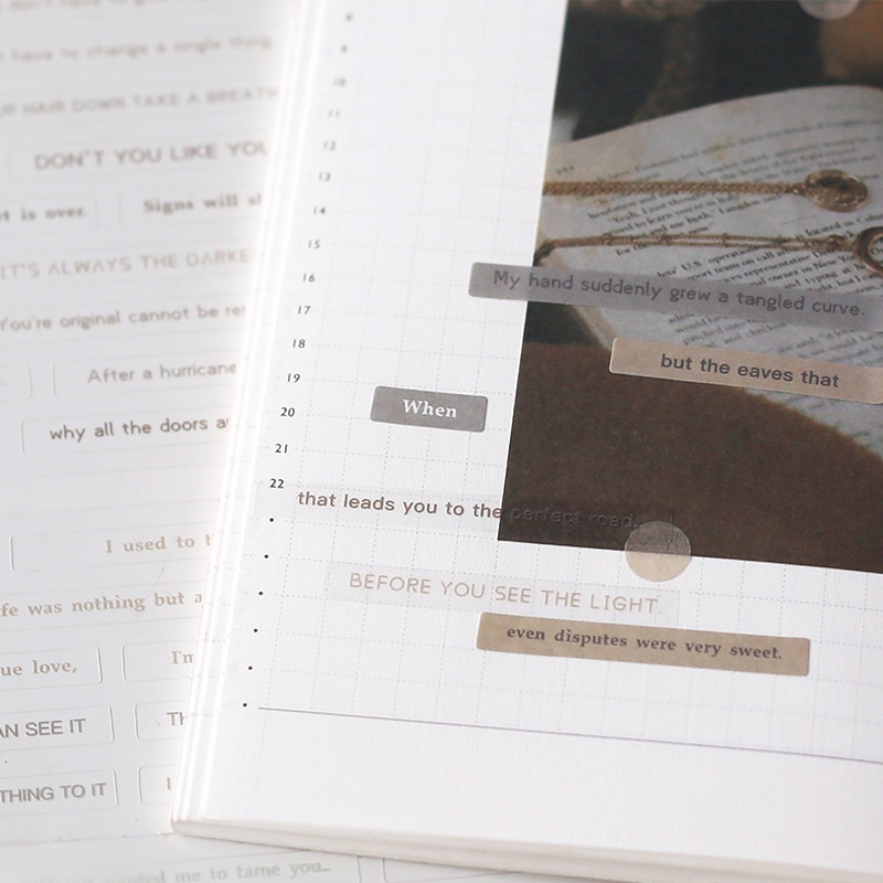 Set 3 tờ sticker dạng câu quote trang trí đa dụng