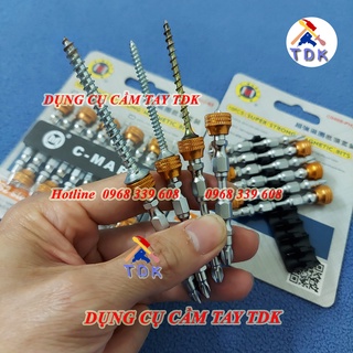 Đầu bắn vít nam châm PH2 dài 65mm, mũi vặn vít có vòng nam châm siêu hít C0408-PH2-65 C-Mart