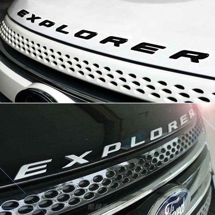 Logo chữ EXPLORER 3D nổi dán trang trí xe Ford Explorer( hàng chất )