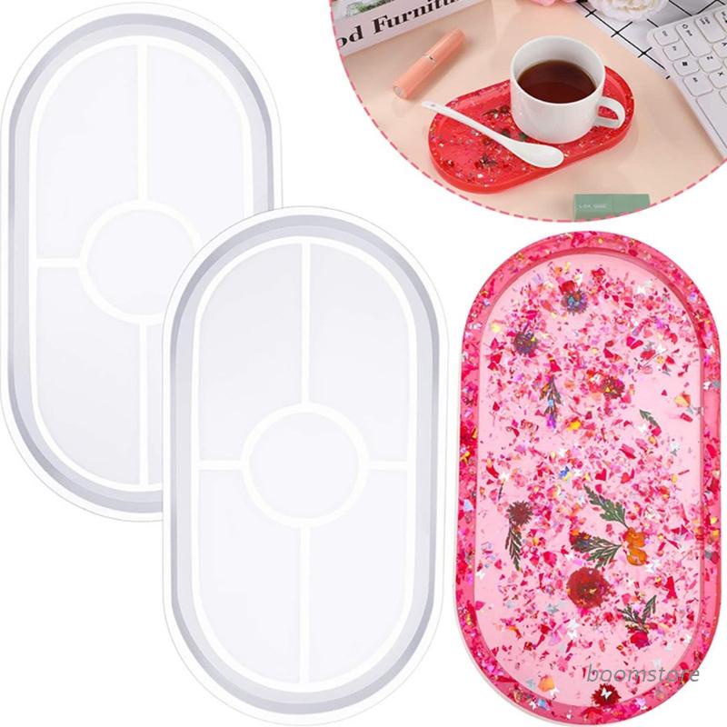 Khuôn Silicon Đổ Resin Epoxy Làm Khay Đĩa Hình Trái Xoan Dùng Đựng Đồ Trang Sức / Đồ Thủ Công Diy