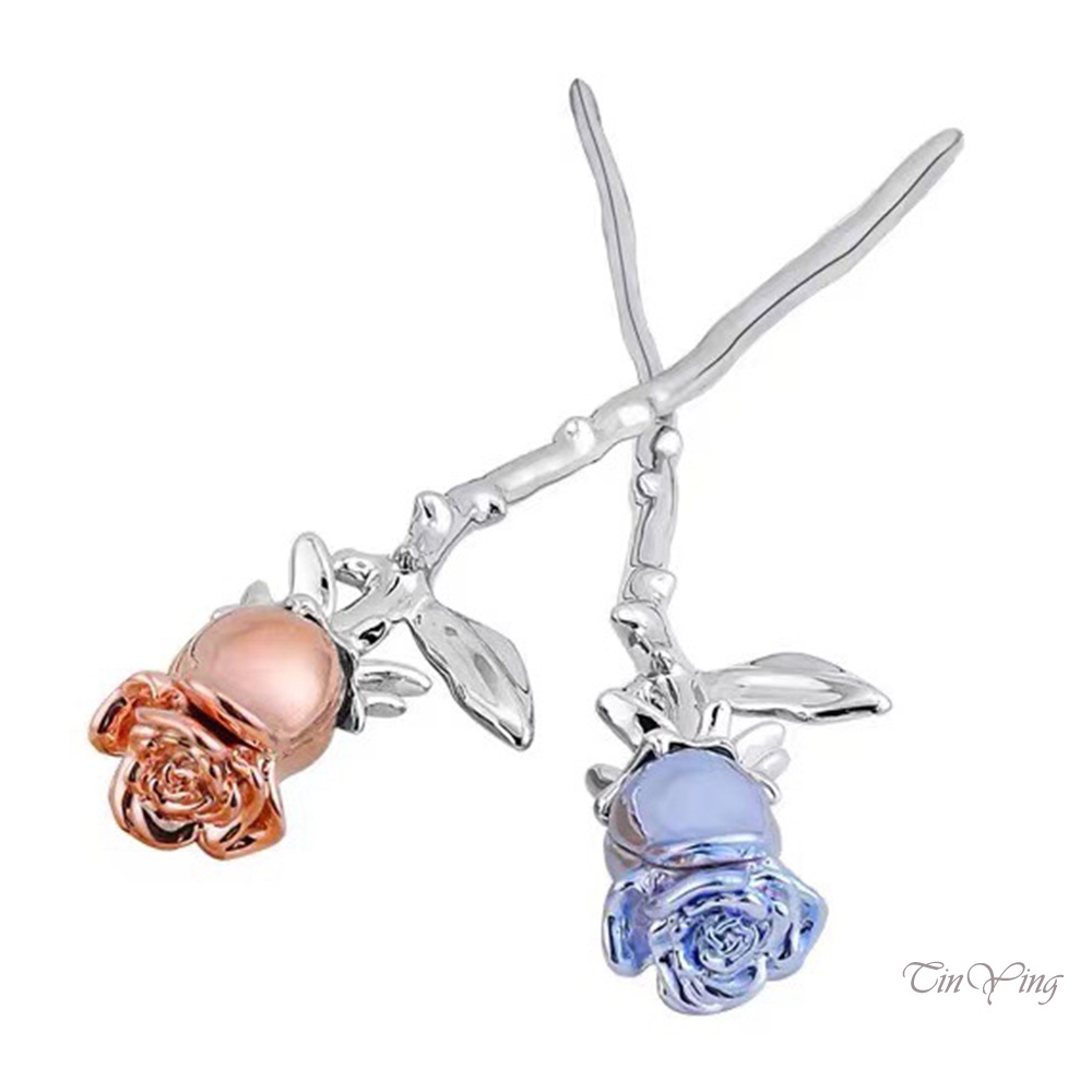 GETNOIVAS Kẹp Tóc Kim Loại Hình Hoa Hồng Đơn Giản Dễ Sử Dụng Phụ Kiện Chụp Ảnh Đẹp Mắt Cho Nữ Giới