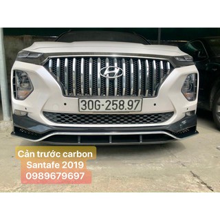 ỐP CẢN TRƯỚC SANTAFE 2019-2020, NHỰA ABS CAO CẤP. 2 MẪU CARBON VÀ ĐEN