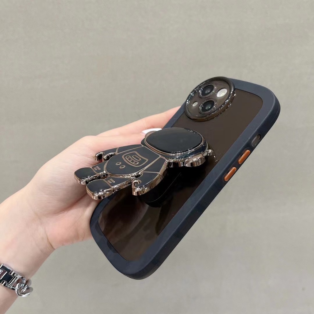 Ốp Điện Thoại Mềm In Hình Phi Hành Gia Dễ Thương Có Giá Đỡ Cho Iphone 13 pro max 12 pro max 11 pro max xs max xr x