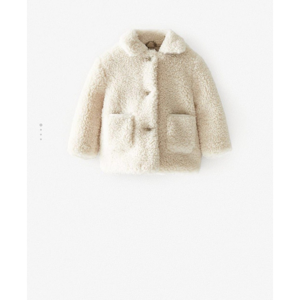 Áo khoác lông cừu zara trắng (vy anh)