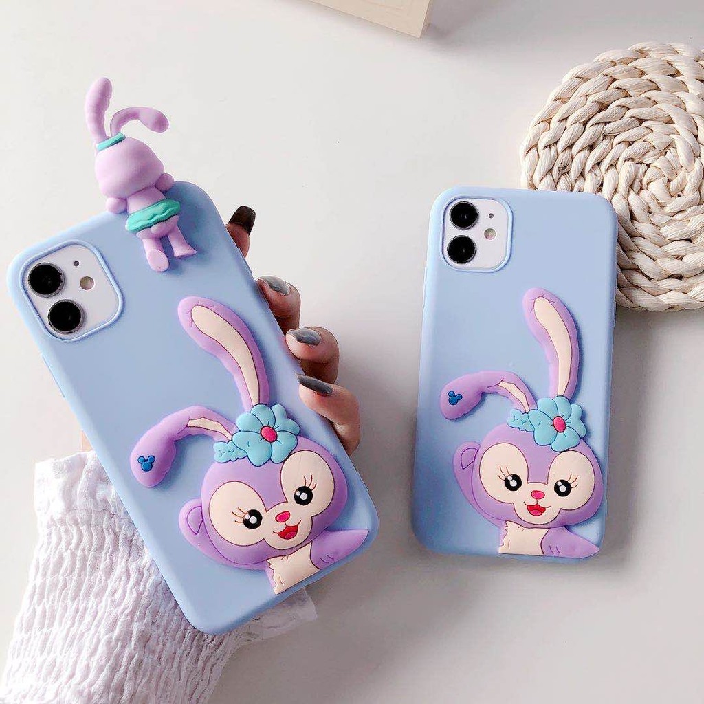 Samsung Galaxy S20 FE A20 S8 S9 S10 Plus Note 8 9 10 20 Ultra A10S A20S Cartoon Cute Stella Lou Star Delu Rabbit Purple PaPa Soft TPU Cover Phone Case