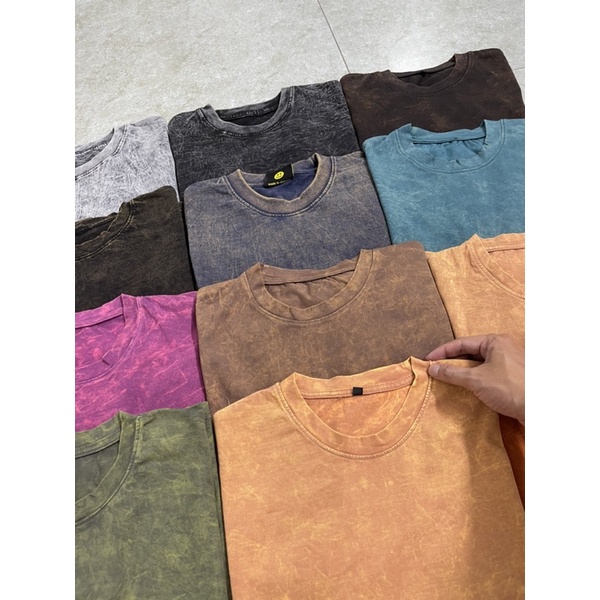 Áo thun tay ngắn nam WASH cho mùa hè đầy đủ tem mạc và túi zip