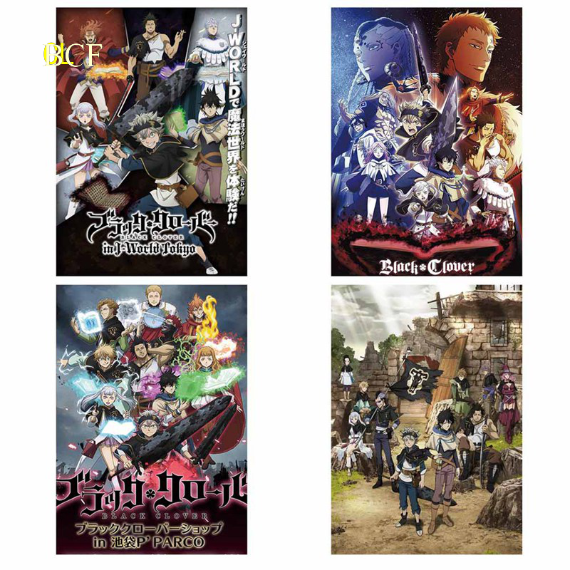 Áp phích trang trí tường in hình anime black clover