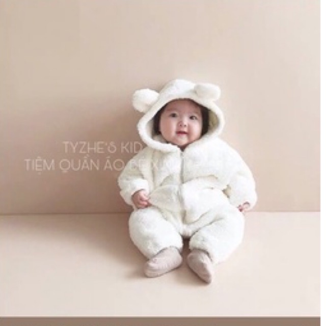 Body suit phao lông ấm cho bé 2hand