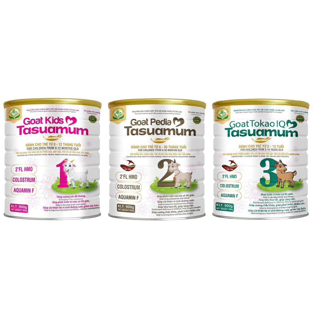 Sữa dê dinh dưỡng Goat Tasuamum 900gr cho bé