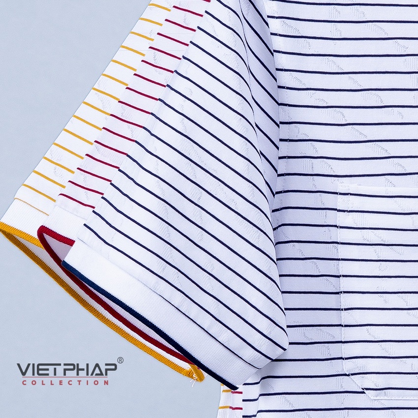 [Qùa Tặng Đh600k]  Áo Thun Nam Dệt Cao Cấp VIỆT PHÁP/ Form Luxury- Chất liệu Cotton co dãn và thấm hút mồ hôi tốt 17141