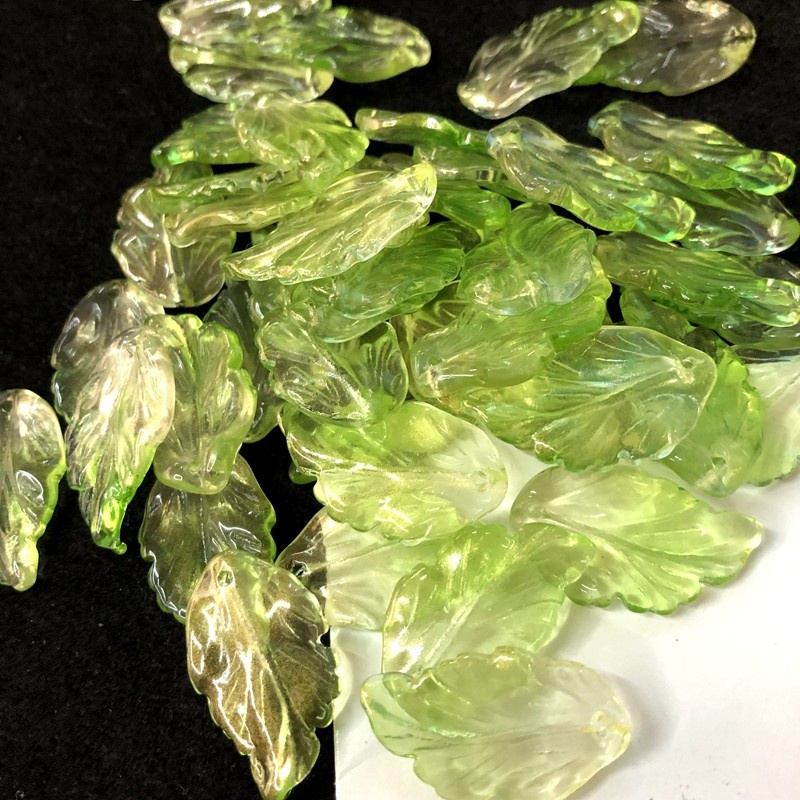 Thời Trang Set 20 Hạt Pha Lê Hình Lá 28mm Dùng Làm Trang Sức Thủ Công y15827