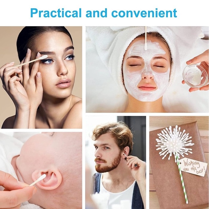 100 Que tăm bông bằng tre hữu cơ tự nhiên có thể phân hủy sinh học chất lượng cao