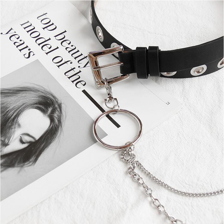 Thắt Lưng Phối Dây Xích Phong Cách Retro Cá Tính Cho Nữ