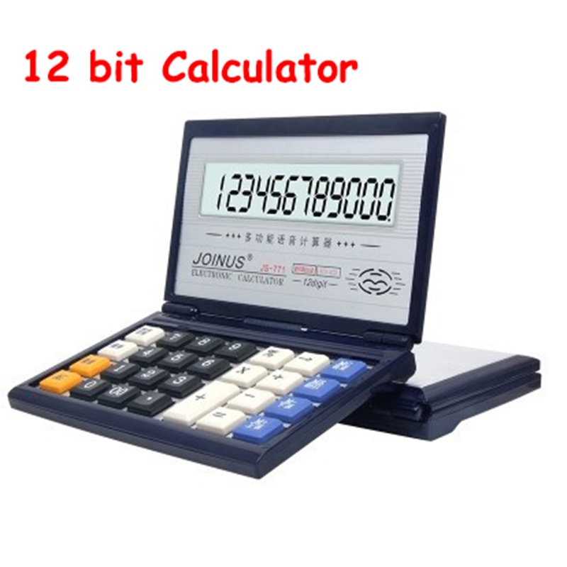 Máy Tính Dạng Gập 12 Bit Kích Thước Lớn Có Nút Bấm Sử Dụng Giọng Nói Cho Văn Phòng