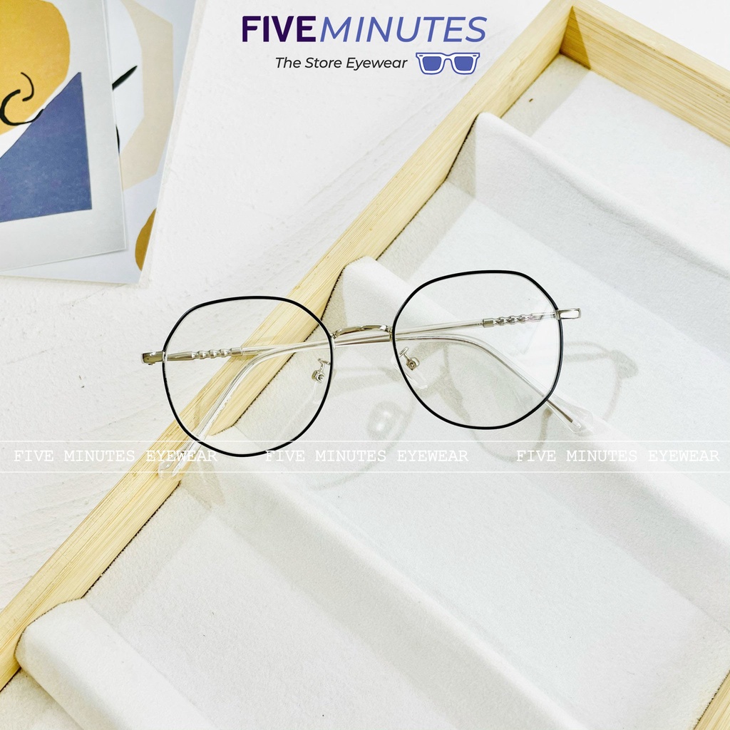 Gọng kính nam nữ, kim loại mảnh nhẹ nhiều màu dễ đeo 5286 Siêu hot - Kính Mắt Five Minutes