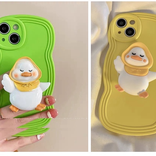 Ốp Điện Thoại IMD In Hình Vịt Hoạt Hình Cho iphone 13 pro max 12 pro max 11 pro max xs max xr x