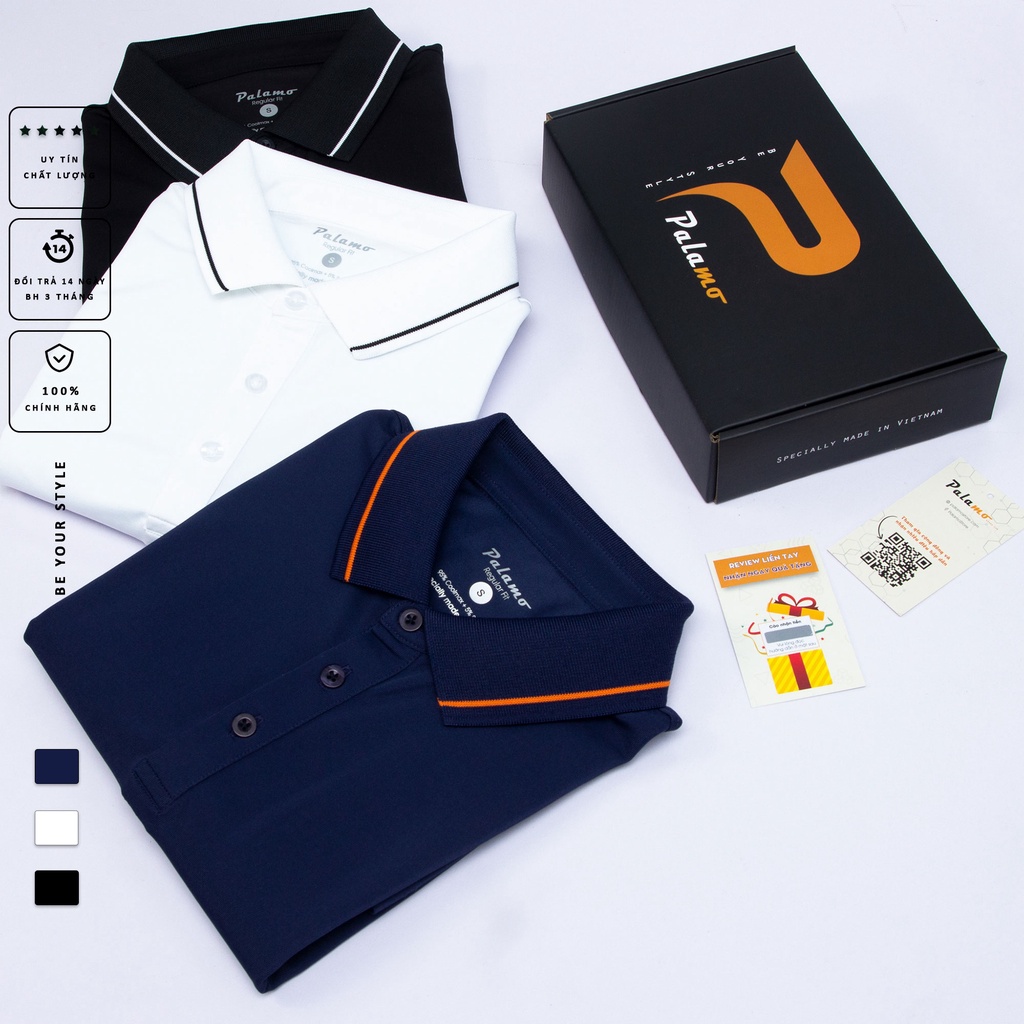 Áo thun polo nam coolmax siêu nhẹ PALAMO chống UV phom regular fit chuẩn bền màu | BigBuy360 - bigbuy360.vn