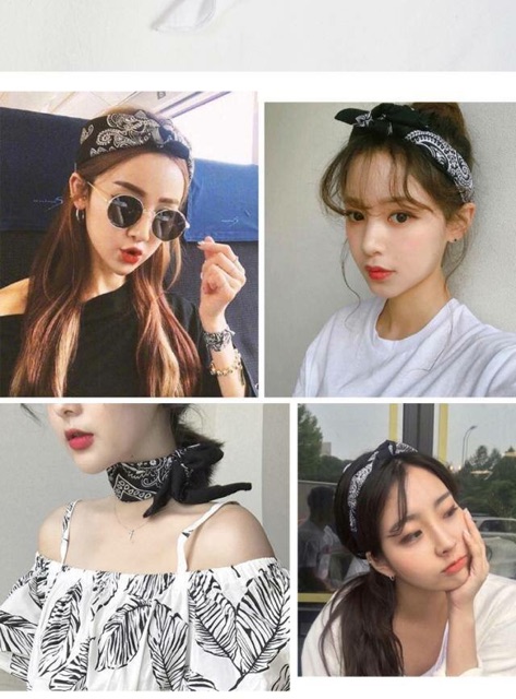 Khăn bandana nhiều mẫu cá tính hoai tiết paisley - Khăn turban
