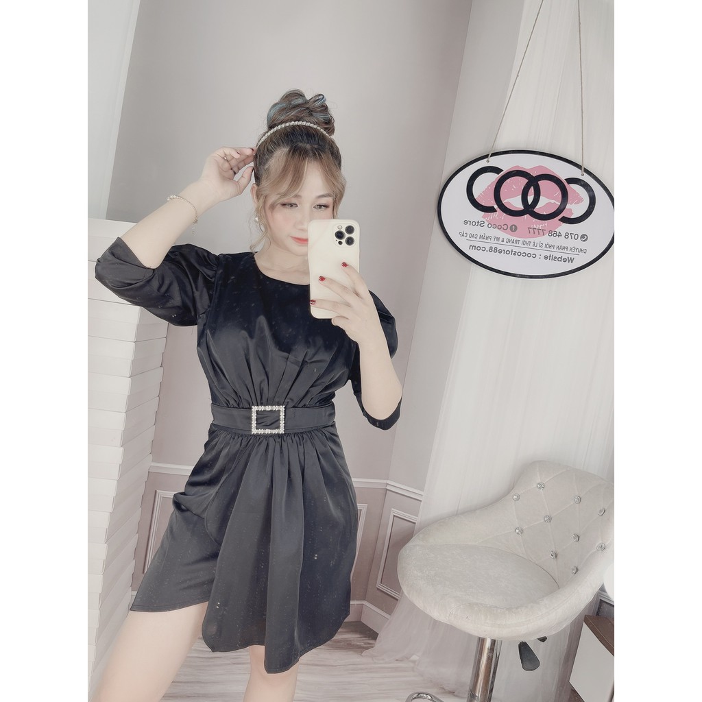 Đầm dự tiệc dáng suông vải Lụa phong cách sang trọng đẳng cấp - DA004 | BigBuy360 - bigbuy360.vn