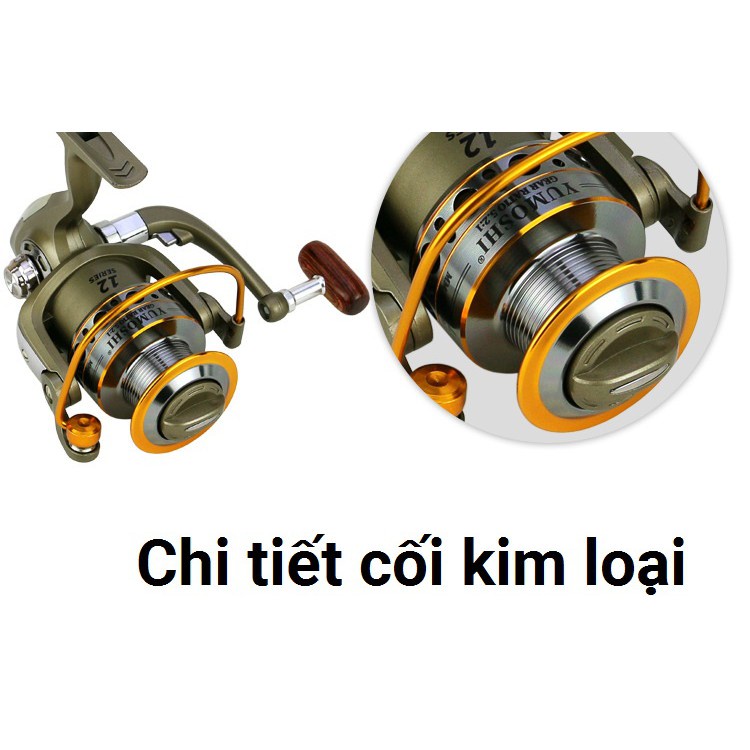 Máy Câu Cá Cối Kim Loại Yumoshi Cao Cấp[Full Kim Loại] - Sanami Fishing hàng cao cấp của Yumoshi, bền bỉ