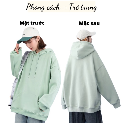 Áo khoác nỉ  Áo khoác hoodie nam nữ đẹp Quàng Châu form rộng Unisex chất nỉ ngoại 2 lớp dày dặn - LUXCY