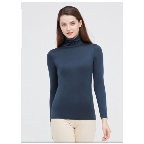 Áo giữ nhiệt nữ Cổ lọ  Heat Tech Turtleneck T -Nhật Bản
