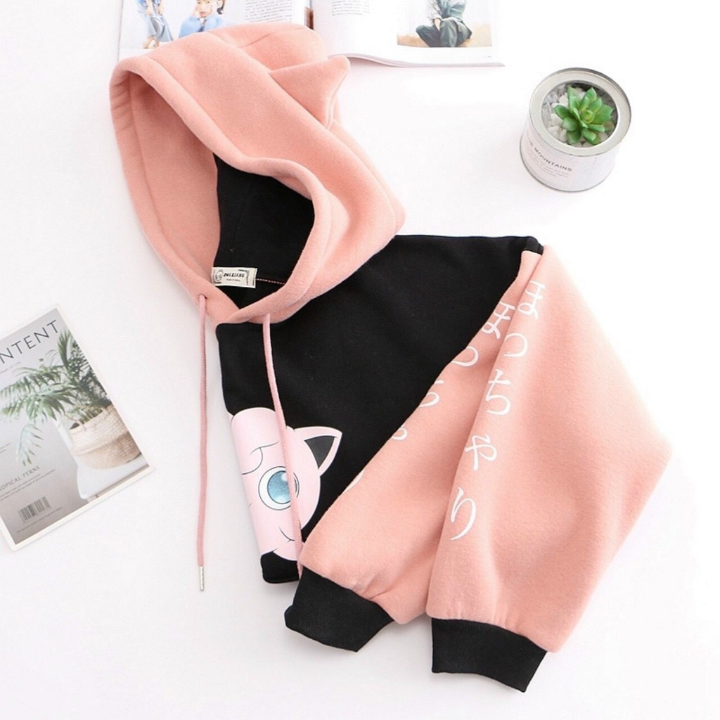 Áo khoác, áo hoodie unisex nam nữ nỉ ngoại pokemon siêu cute năng động thời trang học đường