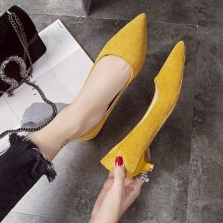 Giày Da lộn mũi nhọn gót 3cm-ORDER