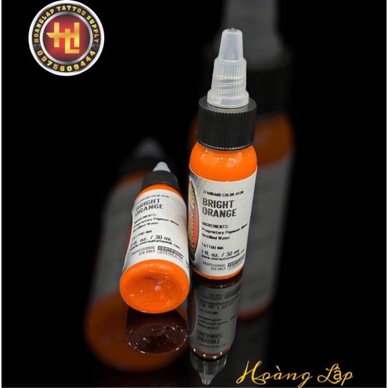 Mực Enternal màu cam dùng xăm tattoo, Mực xăm tattoo,Mực xăm hình eternal  đến từ Mỹ
