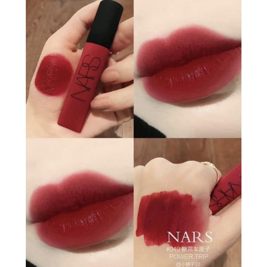 Son kem lì Nars Air Matte Lip Color các màu, chất son mịn, mướt môi
