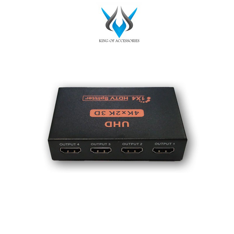 Bộ chia cổng HDMI từ 1 ra 4 HDTV Splitter hỗ trợ 2K/4K/3D (Đen)