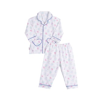 Bộ Pyjamas Bông Dài HELLO B&B BA0187 - Cam