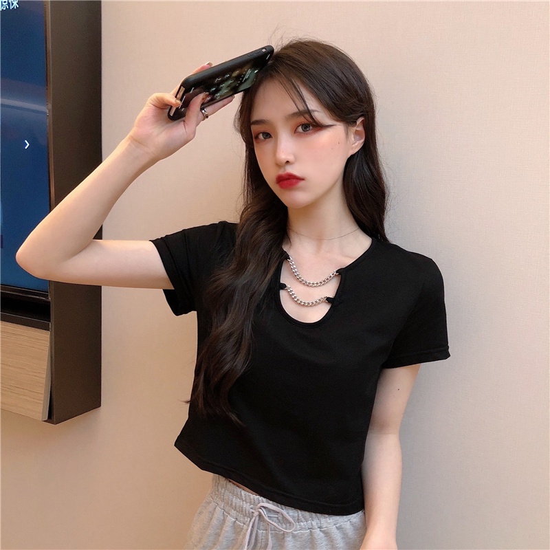 Áo Thun Tay Ngắn Dáng Rộng Phong Cách Hàn Quốc Cho Nữ