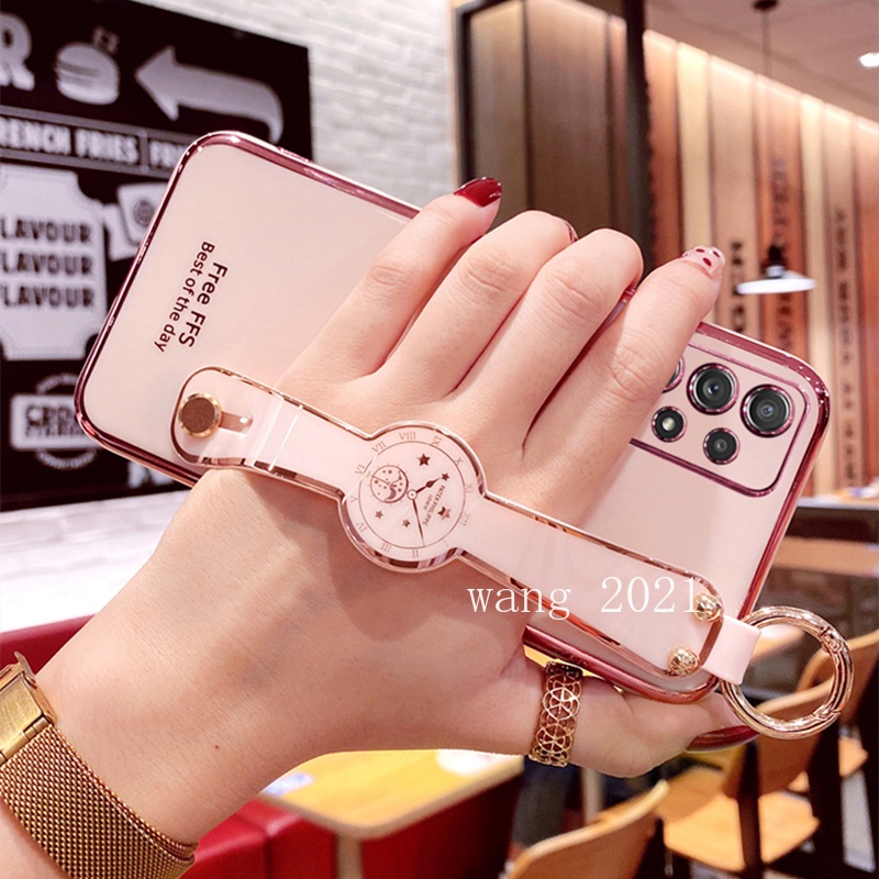 Ốp Điện Thoại Silicone Mềm Có Quai Cầm Tay Mẫu Mới Cho Samsung Galaxy A73 A53 A03 A33 M23 M33 5G A13 A23 LTE 4G