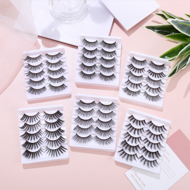 [Hàng mới về] Set 10 lông mi giả dài và dày trang điểm tự nhiên cho nữ