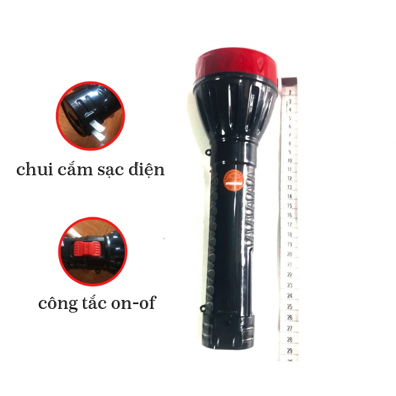 Đèn pin siêu sáng cầm tay cỡ lớn, đèn bin siêu sáng led pin sạc