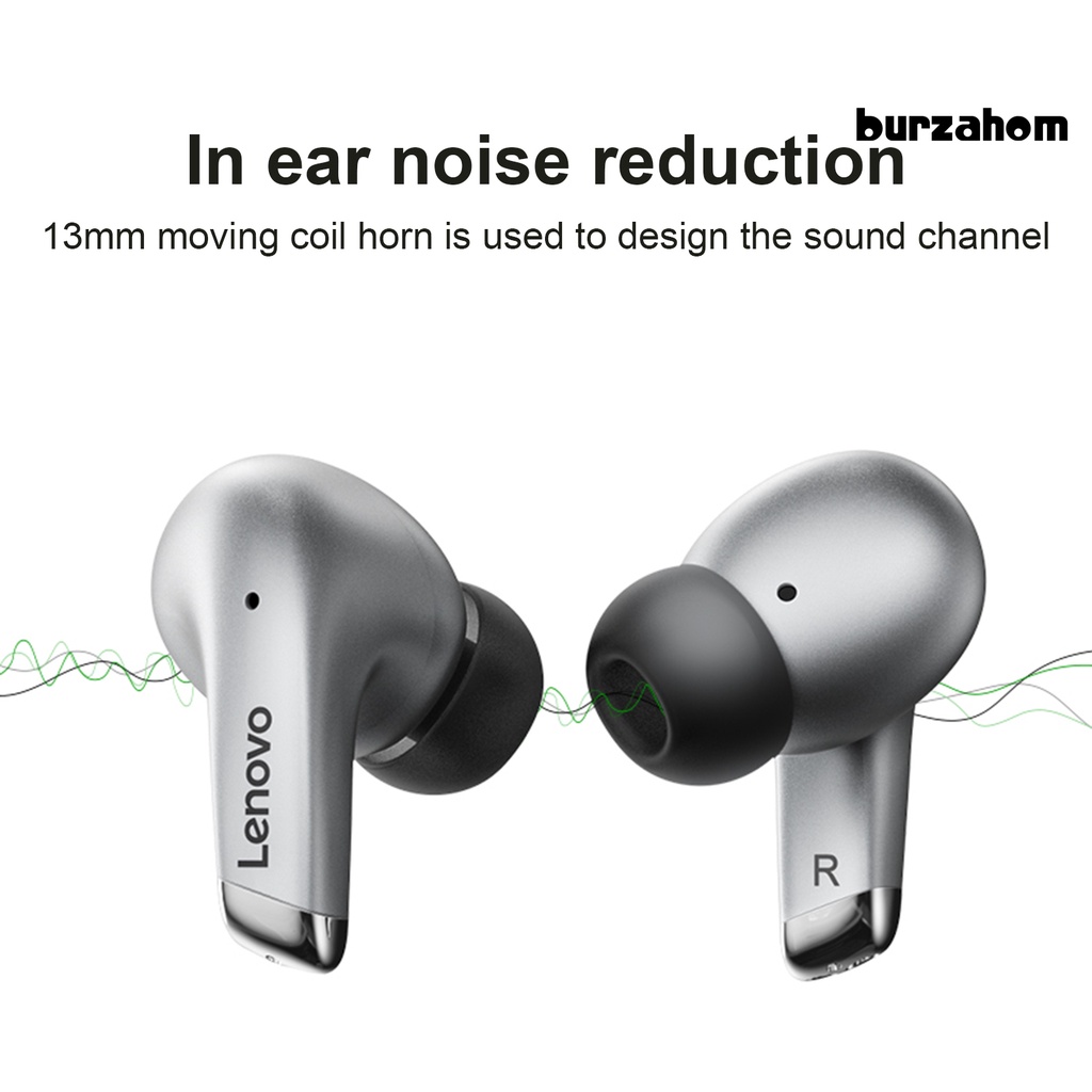 1 Cặp Tai Nghe Không Dây Bluetooth 5.0 Chống Thấm Nước Có Micro Tiện Dụng Cho Lenovo LP5