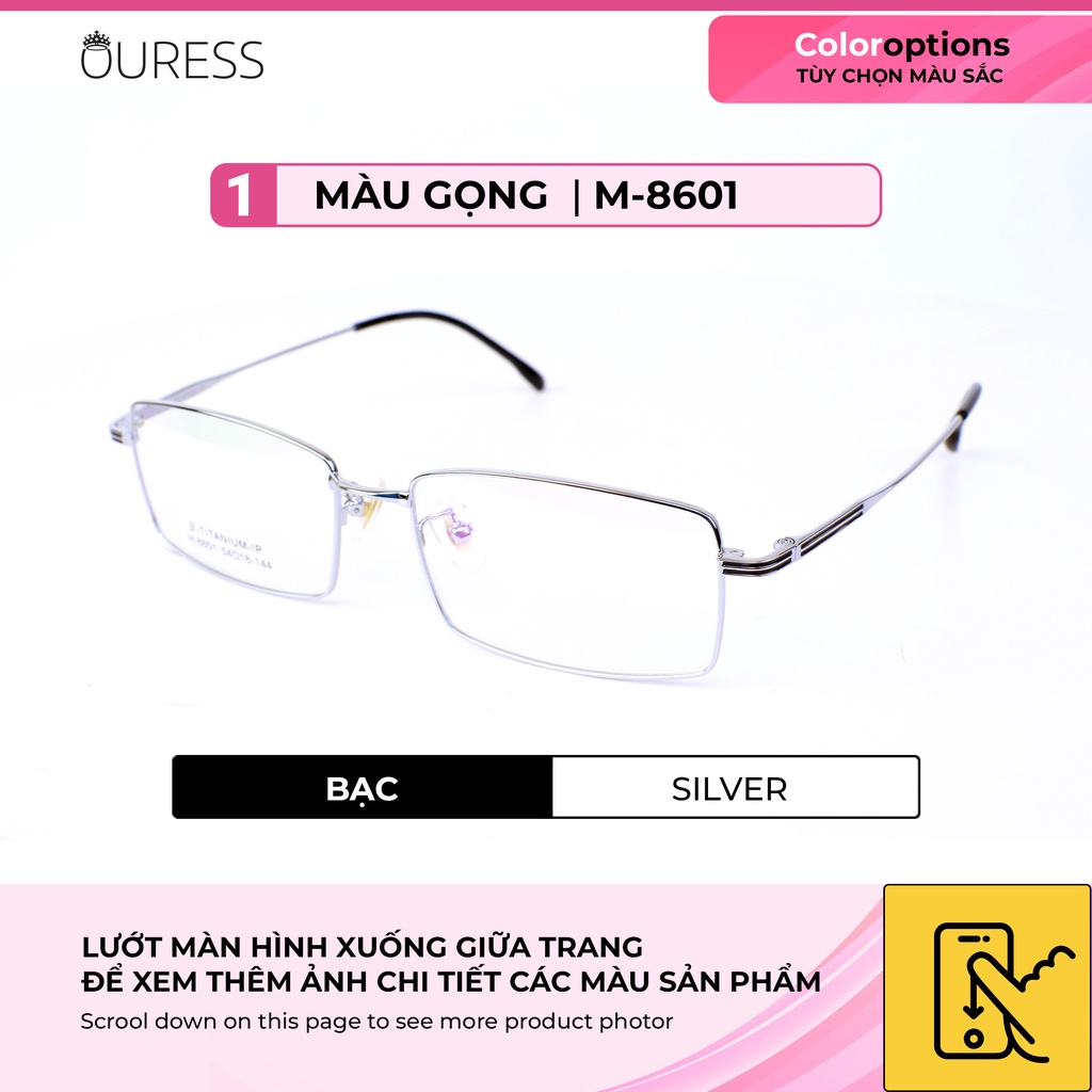 Gọng kính titanium WM8601 LS9001 thời trang cao cấp nam siêu nhẹ siêu bền OURESS
