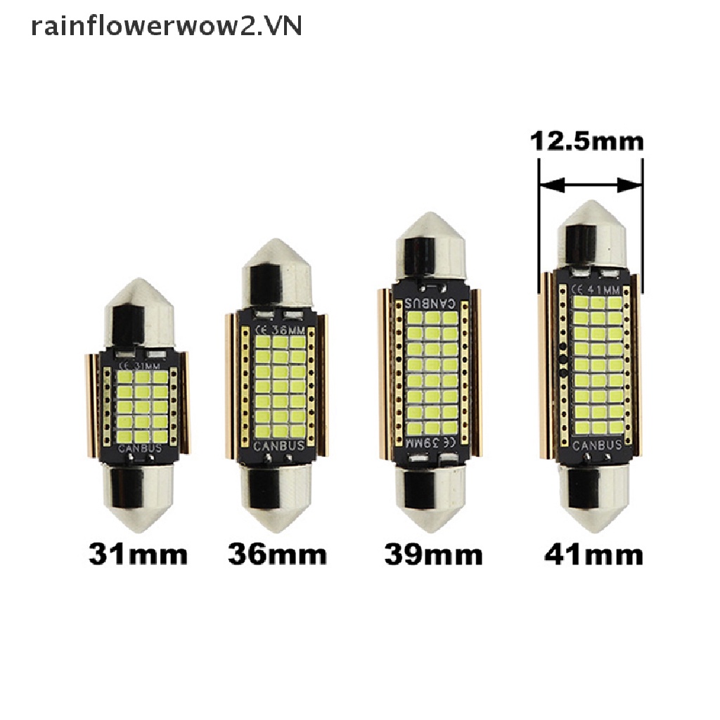 Bóng Đèn LED Siêu Sáng 31mm 36mm 39mm 41mm C5W C10W C3W Chuyên Dụng Cho Xe Hơi