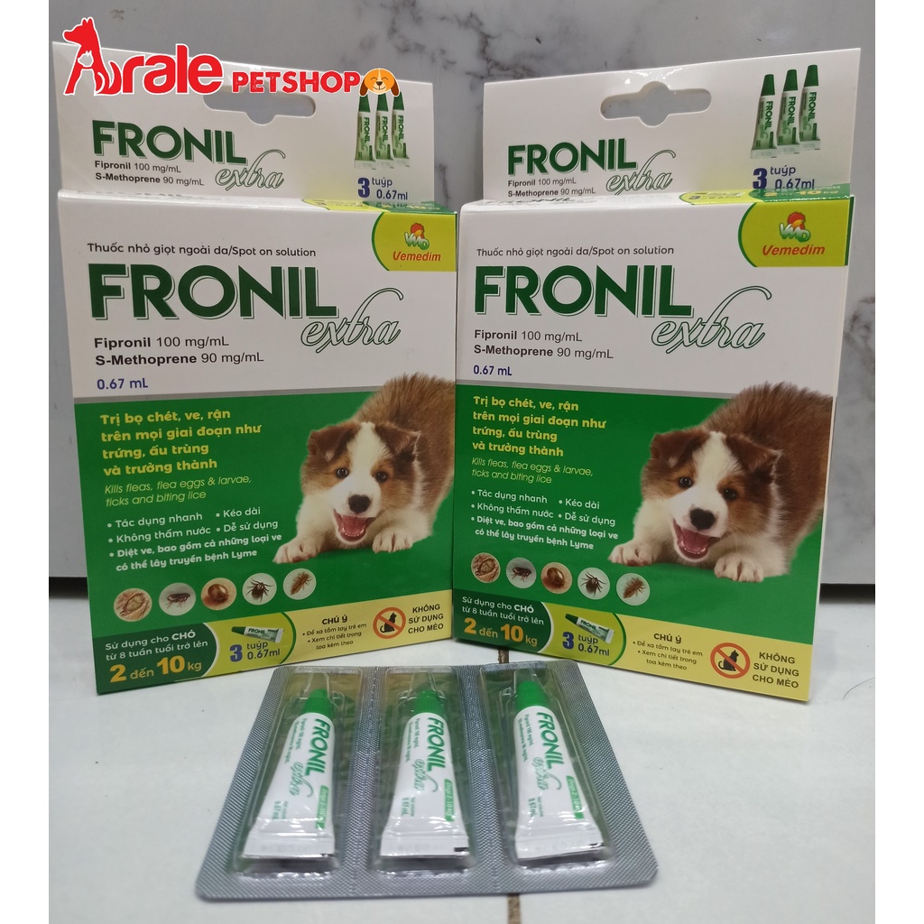 NHỎ GÁY FRONIL EXTRAL-DÀNH CHO CHÓ TỪ 2-10KG