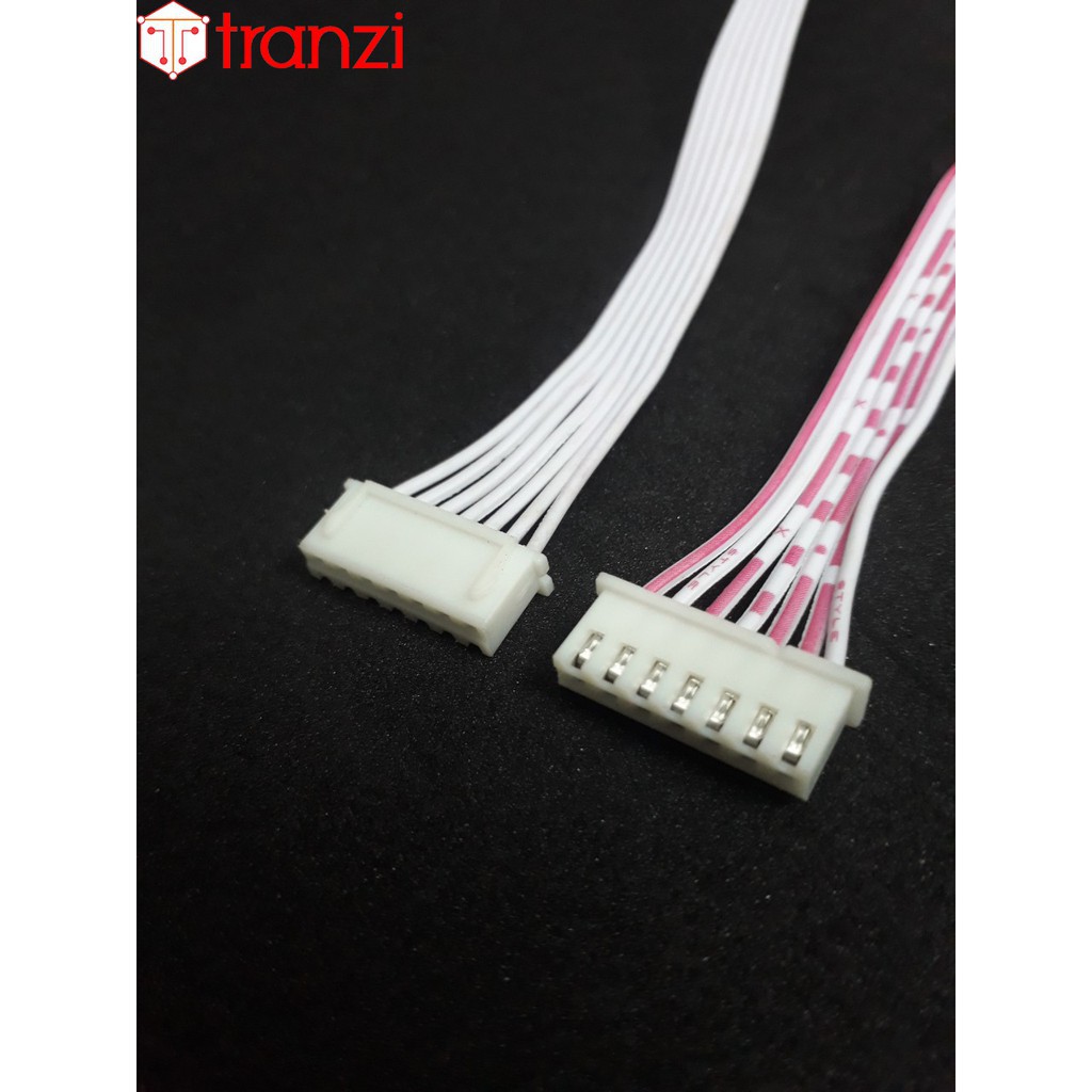Dây cắm header 2.54mm XH2.54 7P 30cm 2 đầu bấm cùng hướng màu trắng đỏ - túi 5 cái