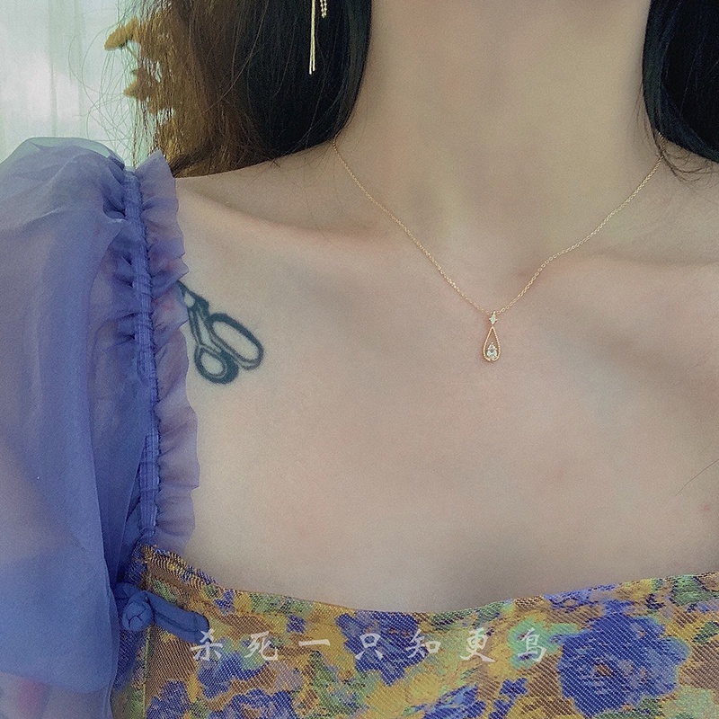 Vòng cổ Mặt Trái Tim Đính Đá Zircon Thời Trang Cho Nữ