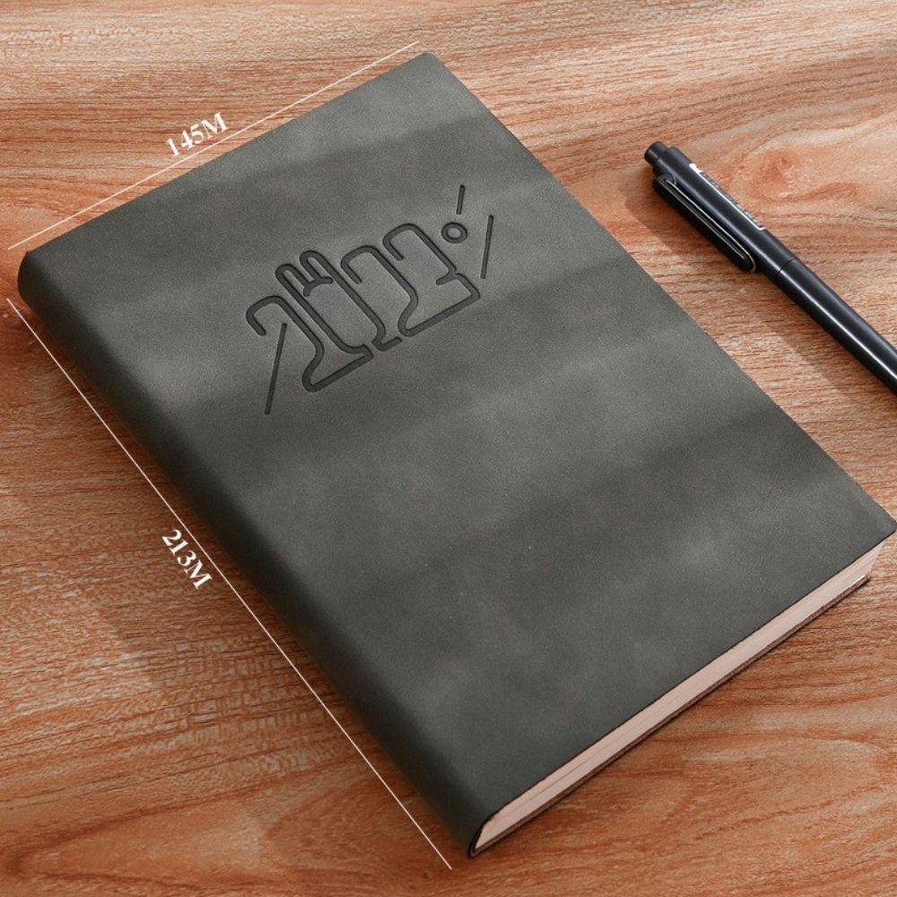 Sổ Tay Ghi Chú Tự Làm Từ Da PU PEWANY 2023 A5