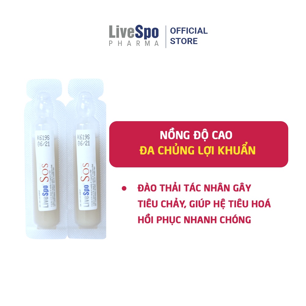 Men vi sinh Livespo spobio Sos - Chuyên tiêu chảy (10 ống x 5ml)