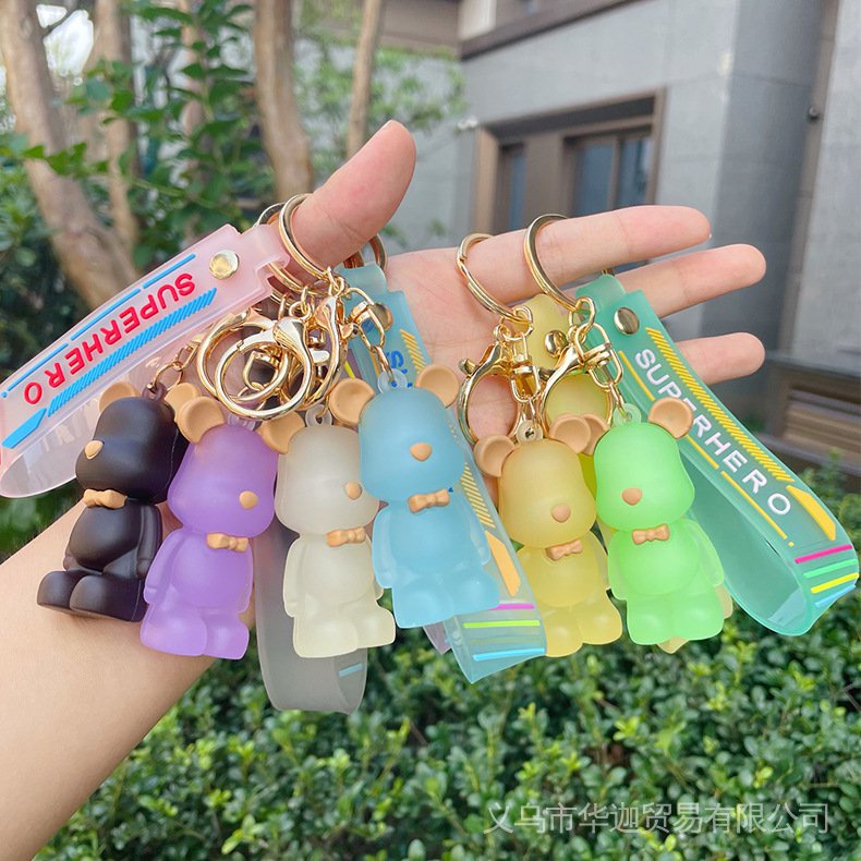 Móc Khoá Hình Gấu Gradien Siêu Dễ Thương HKD41