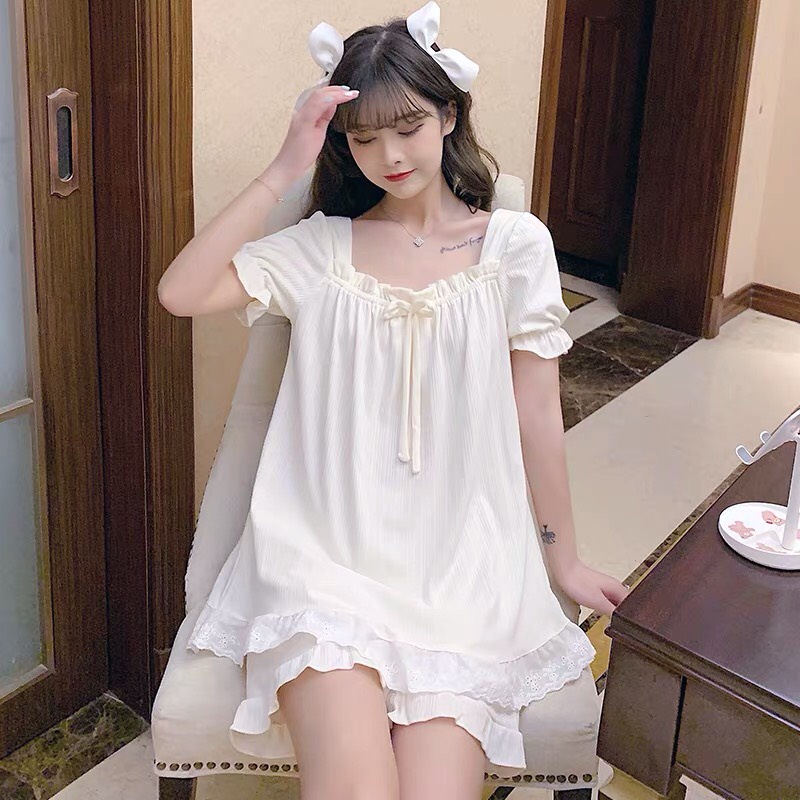 Đầm ngủ dễ thương bigsize SUNNY chất voan thoáng mát